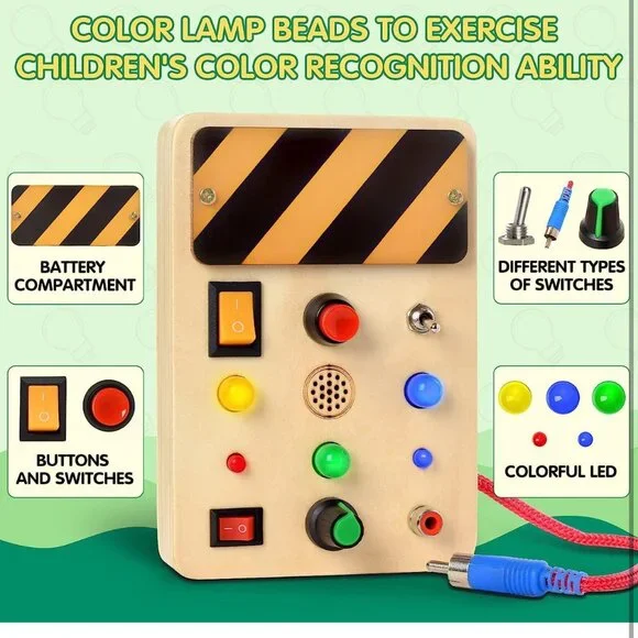 Montessori Wooden Busy Board - Picture 3 of 6